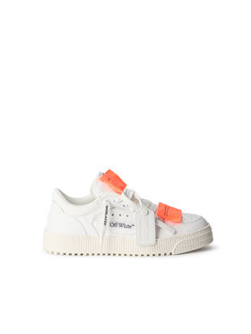 OFF WHITE Low Top 3.0 Off Court Leather Sneakers WHITE - ORANGE OMIA29KC99LEA001