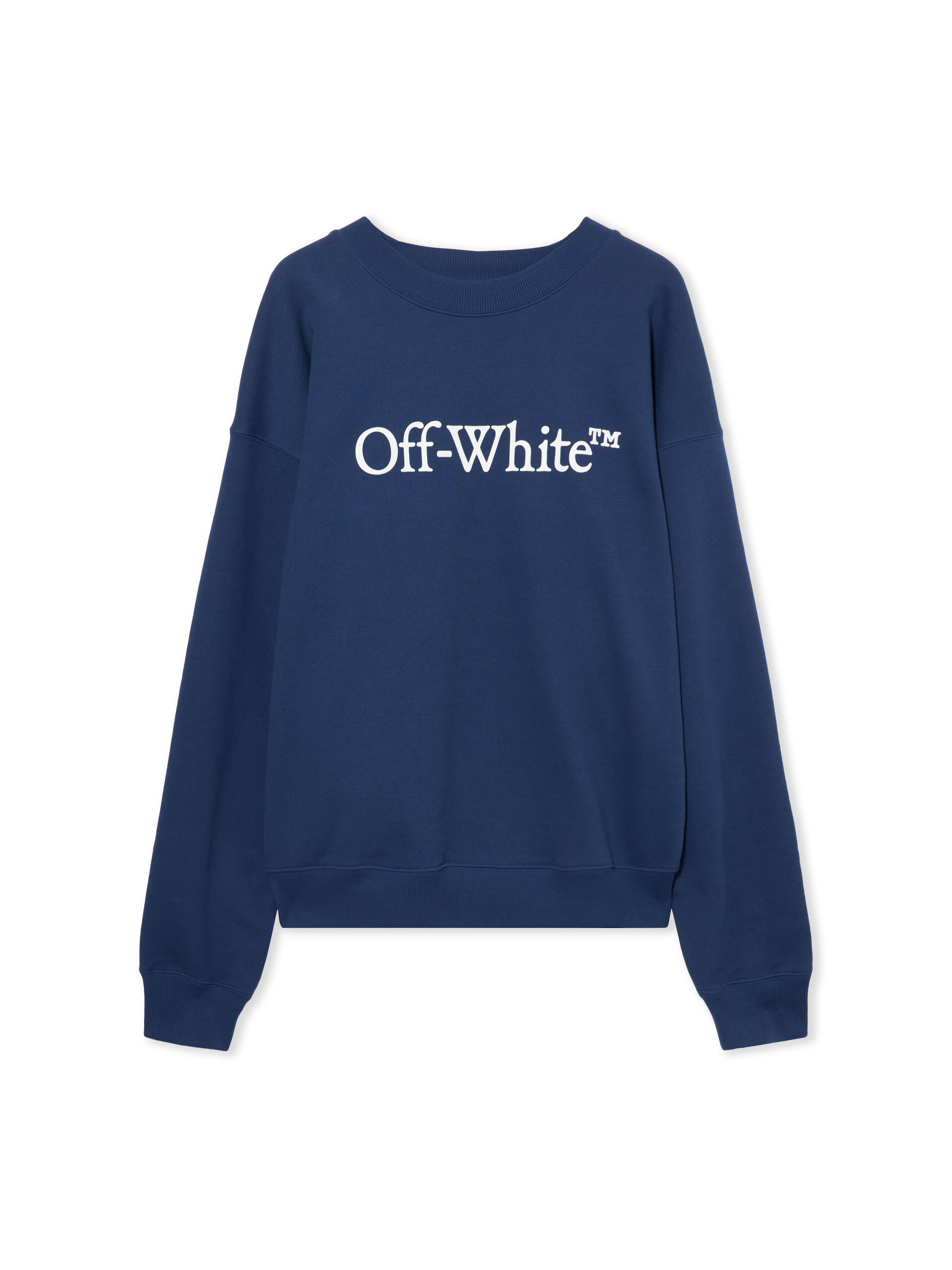 OFF WHITE Bookish Skate Sweatshirt DARK BLUE-WHITE 44MBA054G5F00E