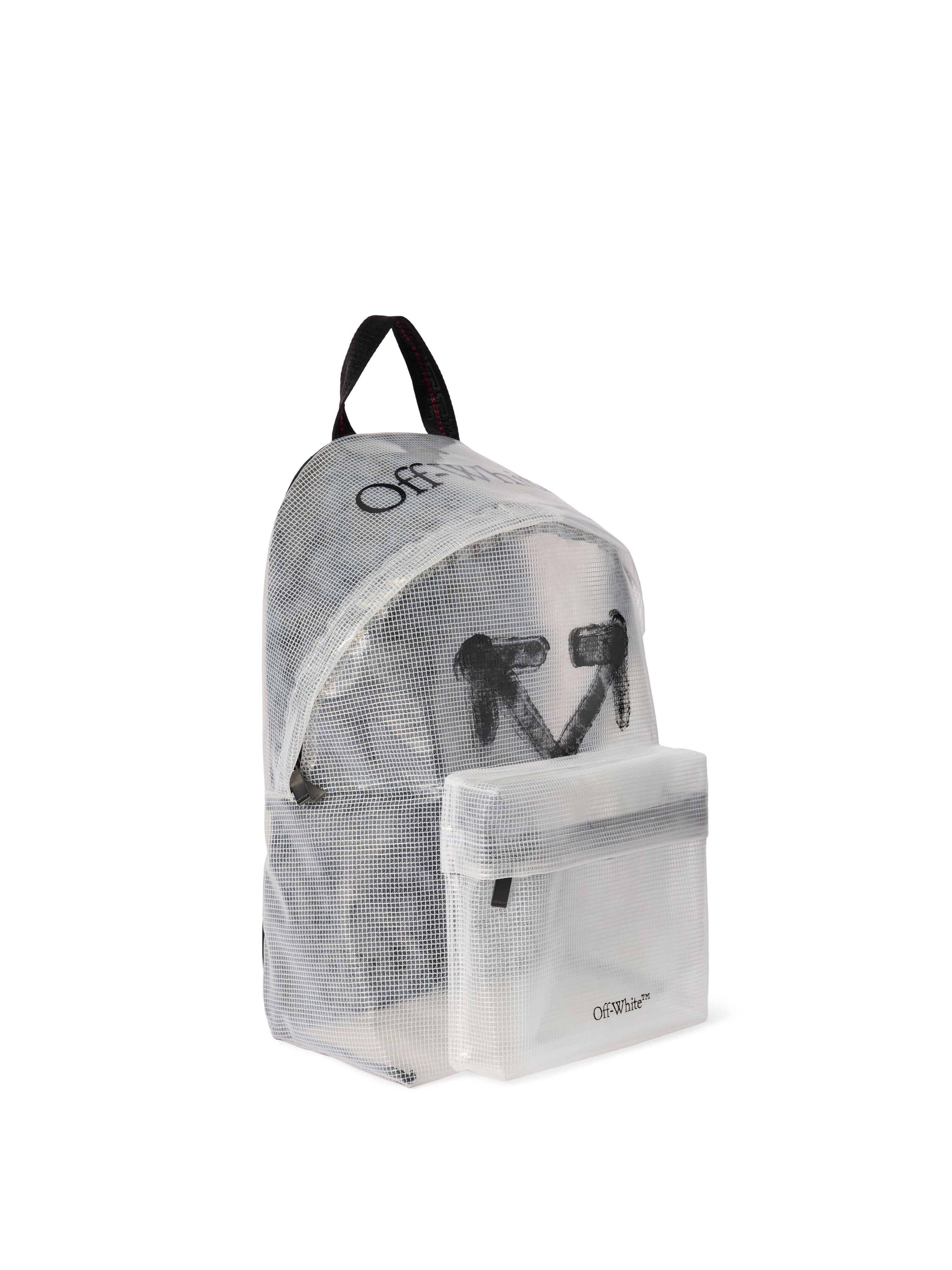 OFF WHITE Heritage Ripstop Backpack TRANSPARENT - BLACK OMNB124C99FAB001