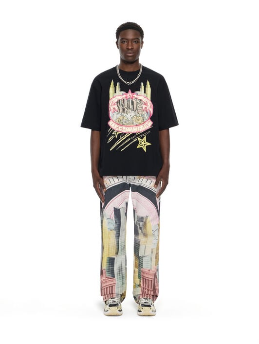OFF WHITE Big Frame World Skate T-shirt BLACK 44MAA120Z26J002