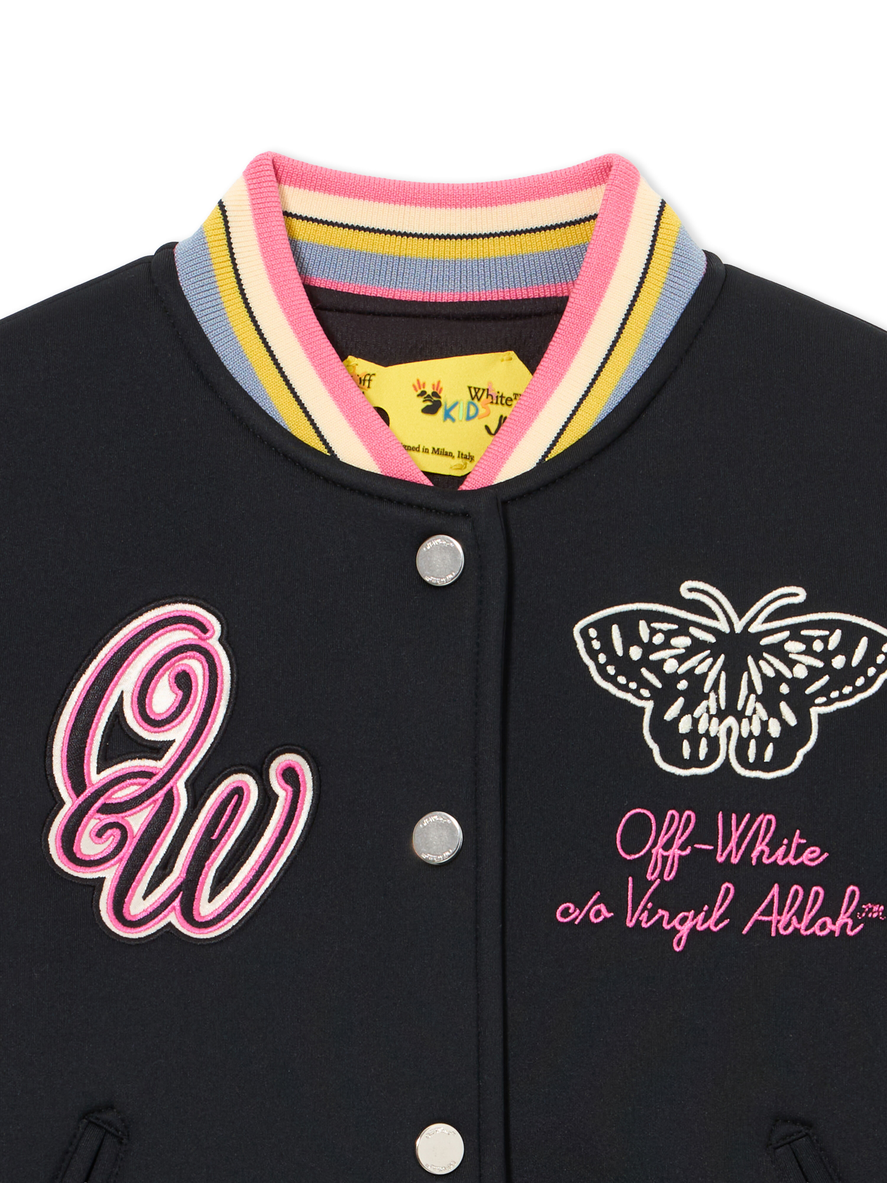 OFF WHITE Butterfly Varsity BLACK 44GEH001S26F001