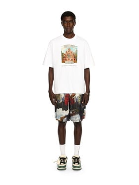 OFF WHITE Train Off Skate Logo Tee WHITE - BLACK OMAA120F25JER004