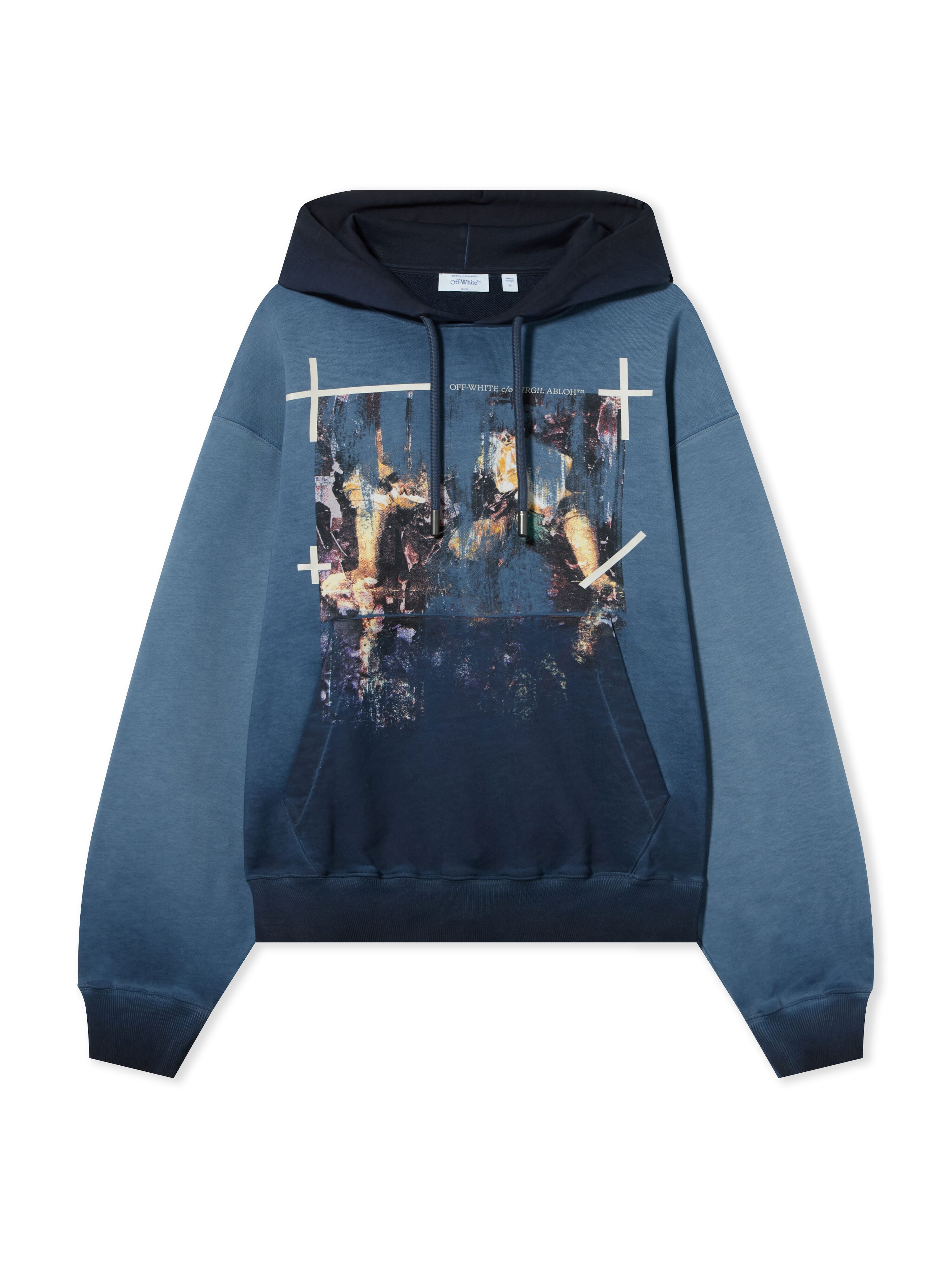 Ripped Narciso Regular Hoodie OFF WHITE Ripped Narciso Regular Hoodie CLOUD BLU GRAPHITE 44MBB12NF26F00A