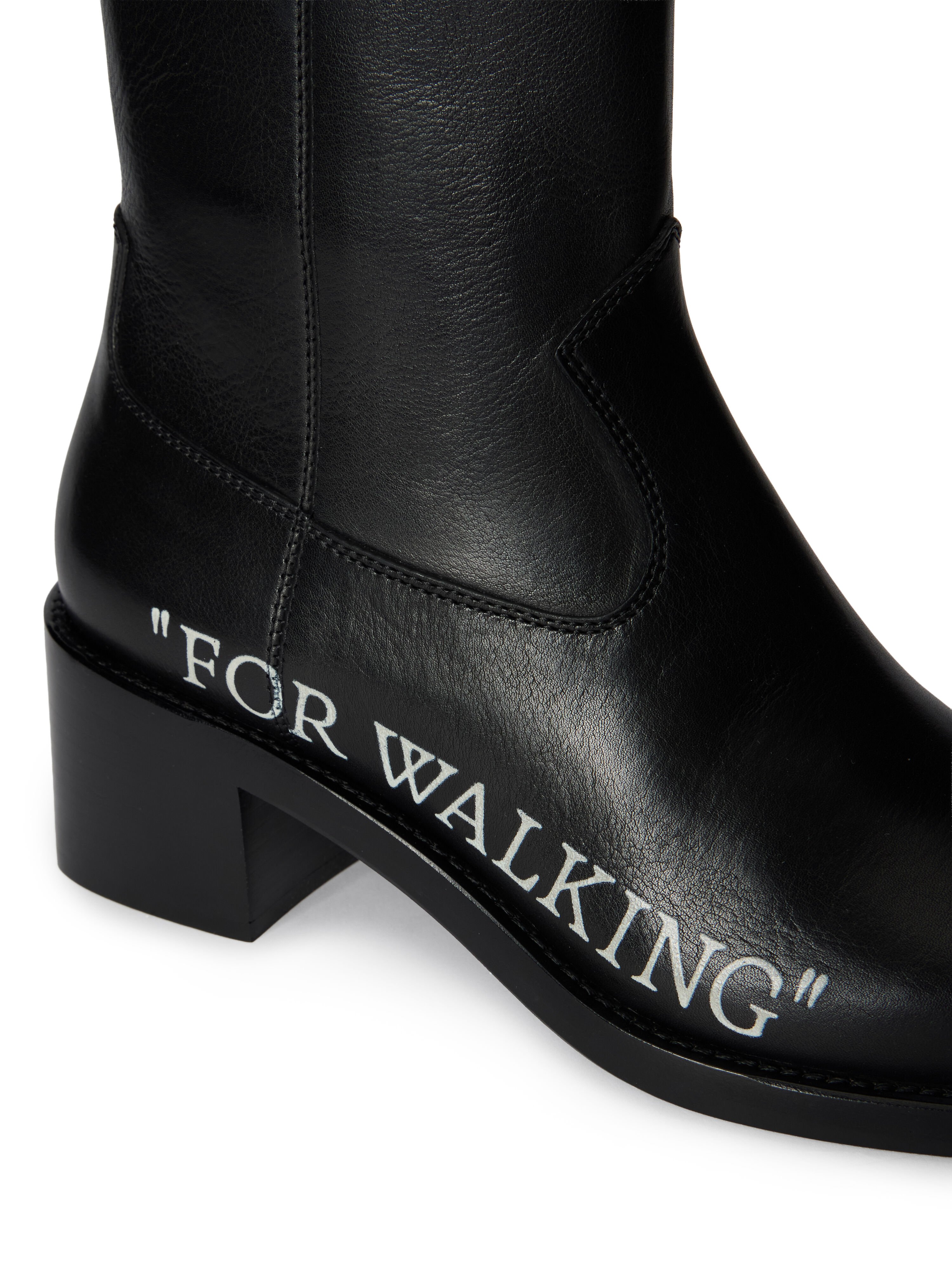 OFF WHITE FOR WALKING TEXAN ANKLE BOOT BLACK - WHITE OWID05EF25LEA001