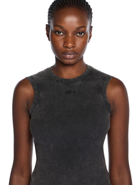 Off Stamp Rib Kat Top OFF WHITE Off Stamp Rib Kat Top MARBLE BLACK-BLACK OWAD26XF25JER001