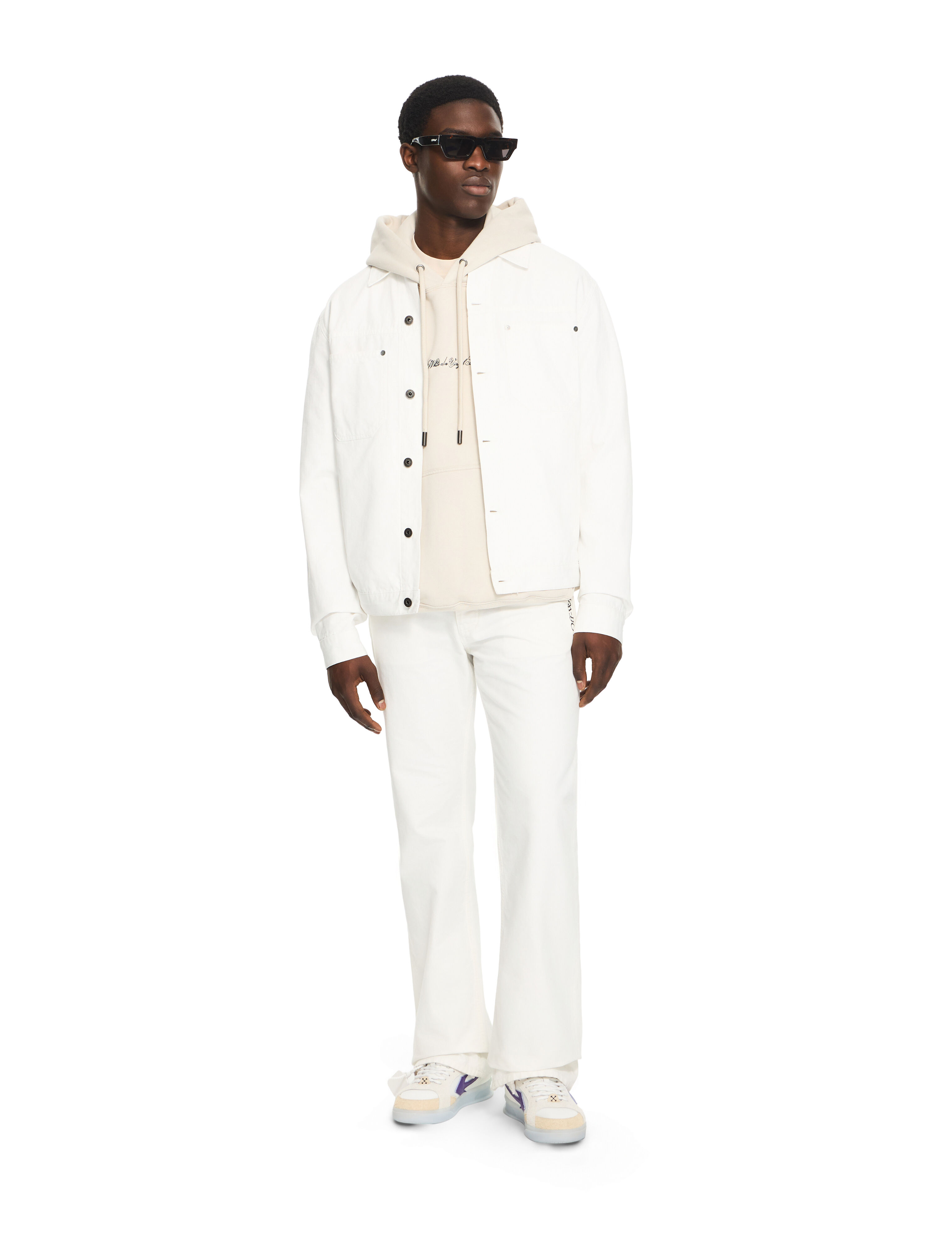 OFF WHITE Half Arrow Slim Relaxed Pants WHITE 44XCE04JS26F001