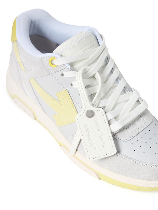 OFF WHITE Out Of Office Sneakers MEDIUM GREY - YELLOW OWIA259F25LEA005