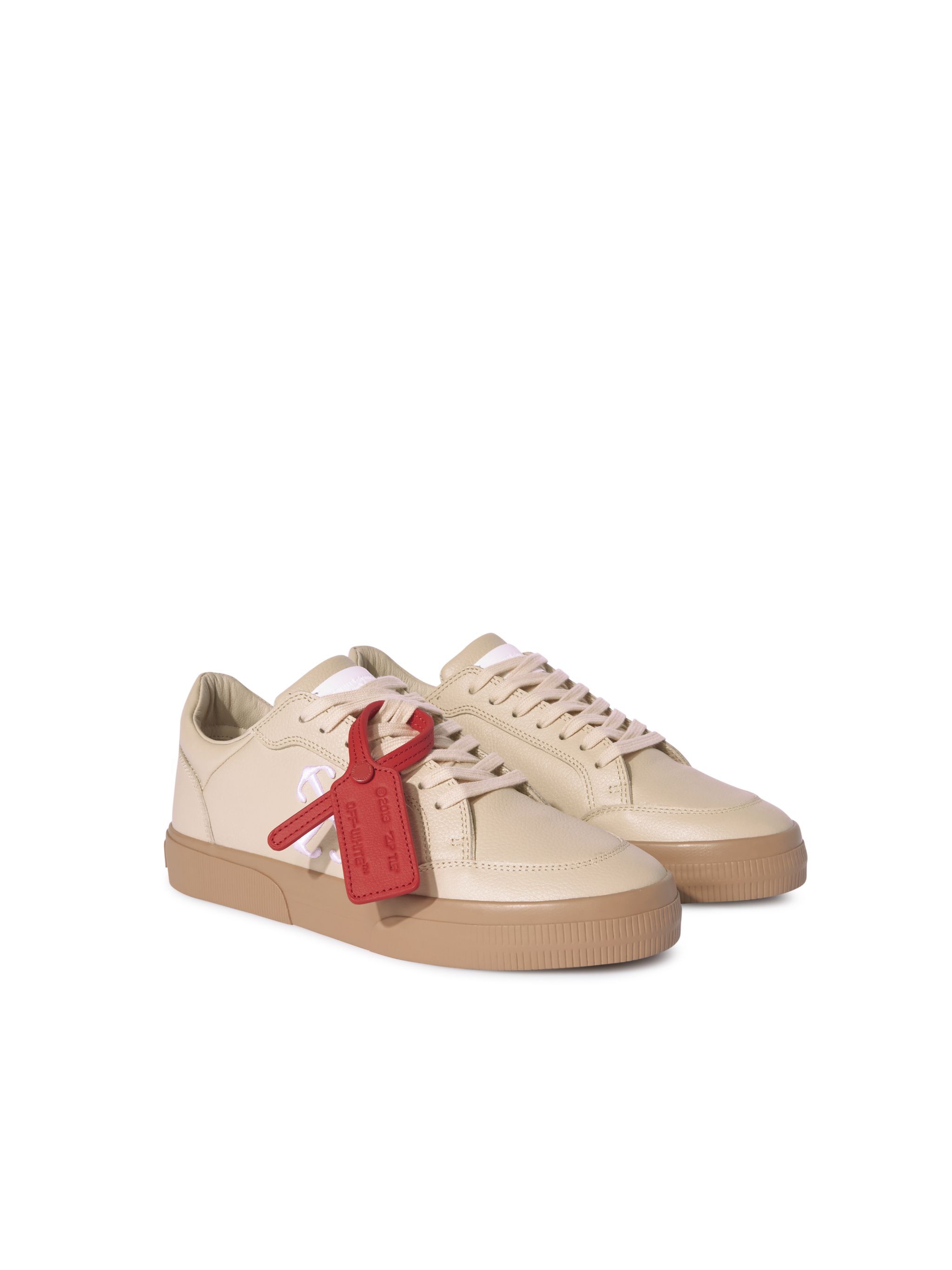OFF WHITE New Low Vulcanized Calf Lea NEUTRALS OWIA288F24LEA001