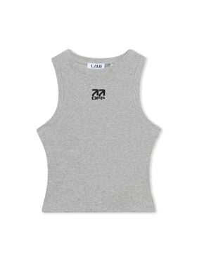 LAB L/AB Crop Tank Top Med Grey Heather LABF2639A00033T
