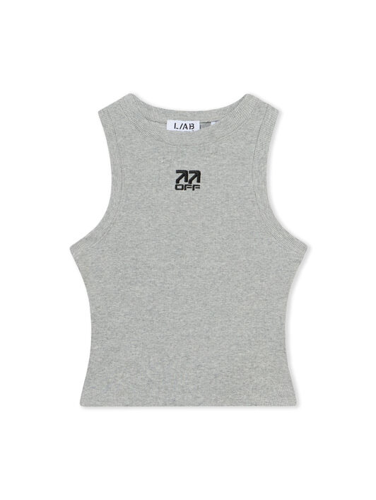 LAB L/AB Crop Tank Top Med Grey Heather LABF2639A00033T
