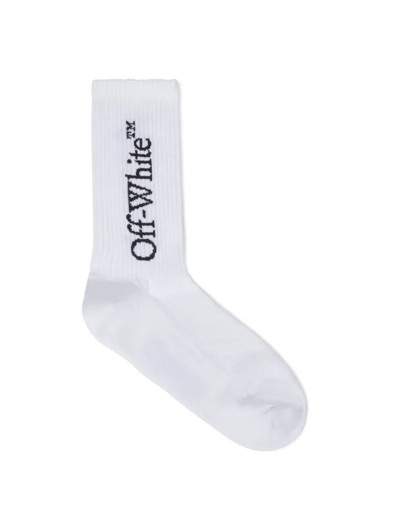 OFF WHITE Calzini Medi Con Scritta BIANCO OMRA085C99KNI002