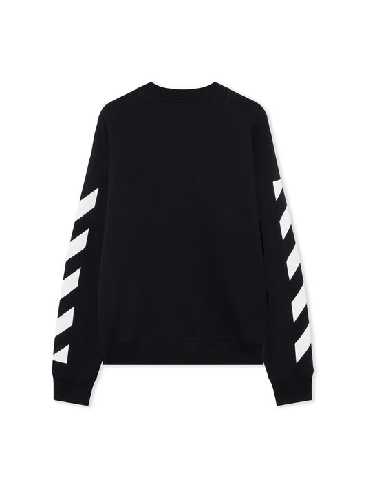 OFF WHITE Cornely Diagonal Crewneck Sweatshirt BLACK 44MBA054G5F005