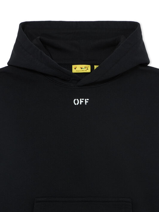 OFF WHITE Diag Paint Hoodie BLACK 44BBB001S26F005