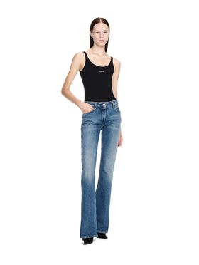 OFF WHITE Slim Flared 5Pkt Pants BLUE OWYA061C99DEN001