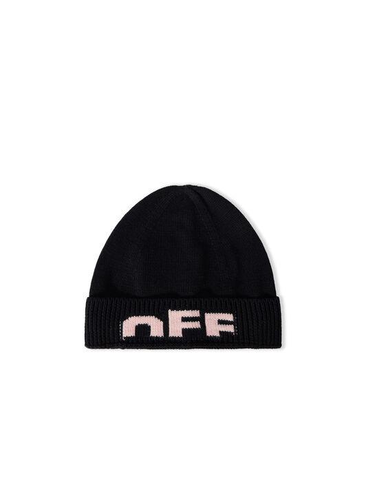 Type Logo Beanie OFF WHITE Type Logo Beanie BLACK - SOFT PINK OGLC001F25KNI002