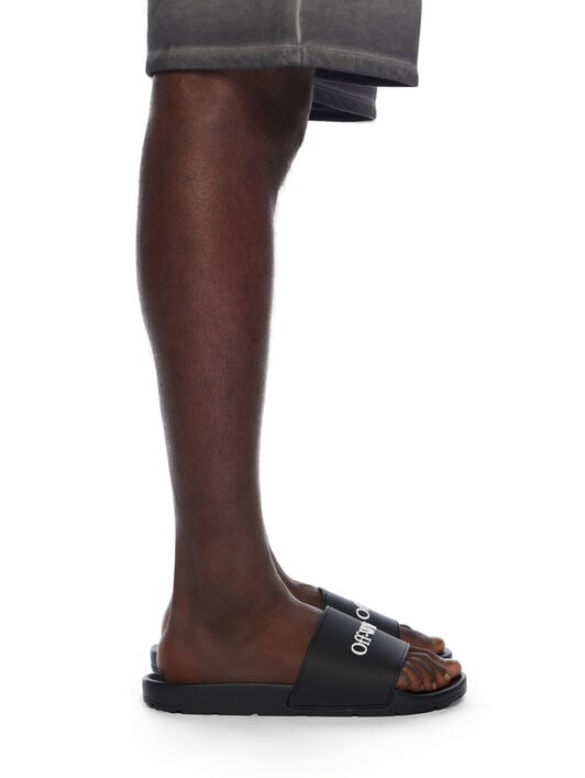 Bookish Slide Sandals OFF WHITE Bookish Slide Sandals BLACK - WHITE OMIU002C99MAT002