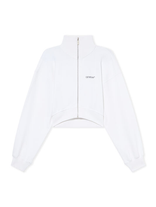 OFF WHITE Arrow Glowing Flower Crop Zip Jacket White-Night Sky 2BE006S26FLE001