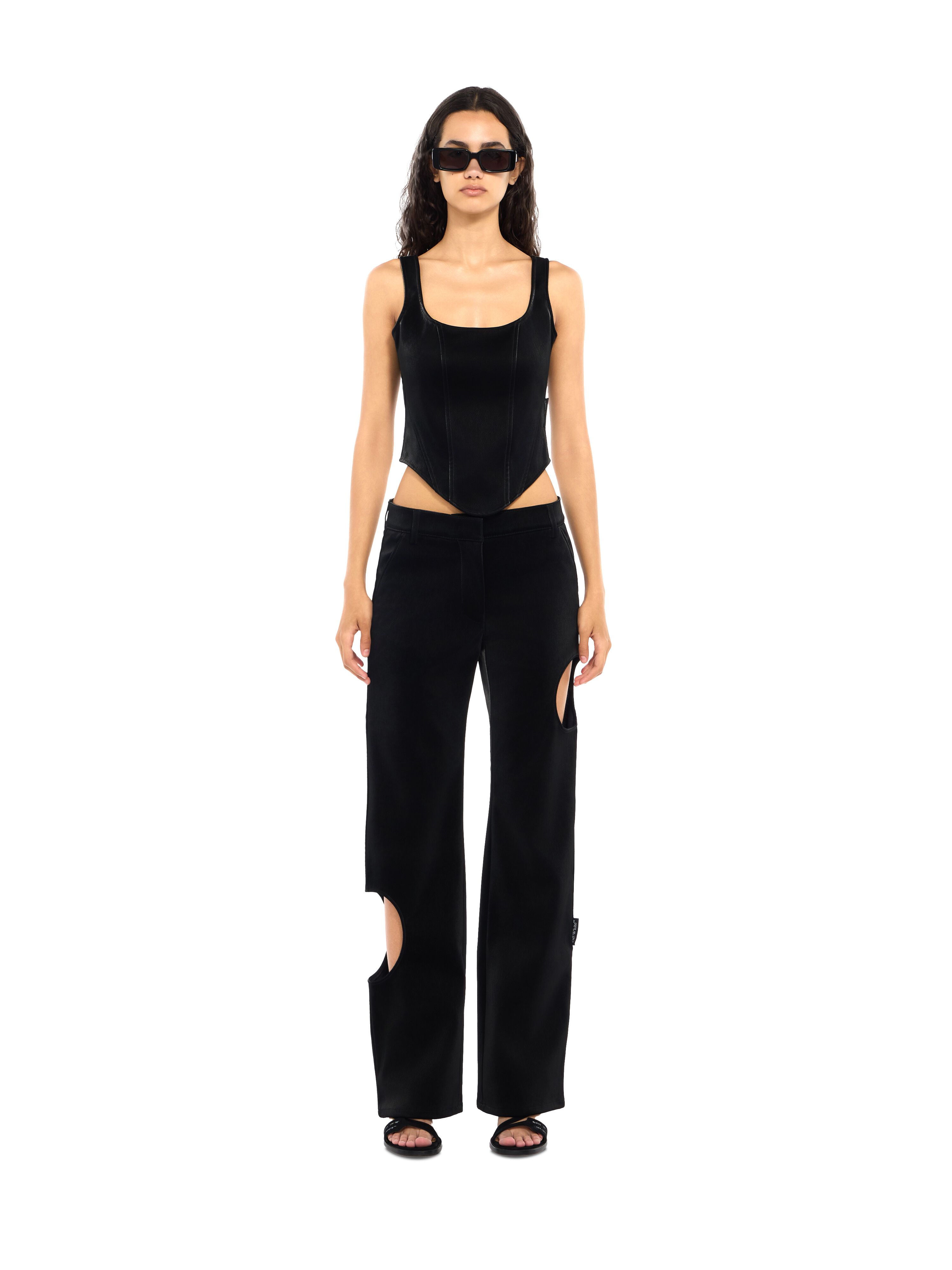 Velvet-Coated Meteor Pants OFF WHITE Velvet-Coated Meteor Pants Black-Black 2FH00110B