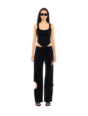 Velvet-Coated Meteor Pants OFF WHITE Velvet-Coated Meteor Pants Black-Black 2FH00110B