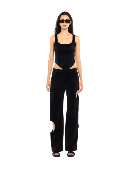 Velvet-Coated Meteor Pants OFF WHITE Velvet-Coated Meteor Pants Black-Black 2FH00110B