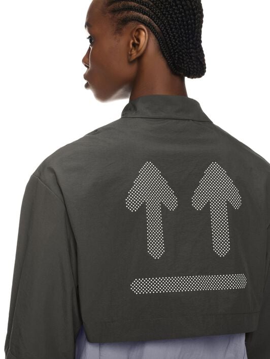 OFF WHITE Giacca Parachute Off Grigio Scuro VERDE OWVC004S25FAB001