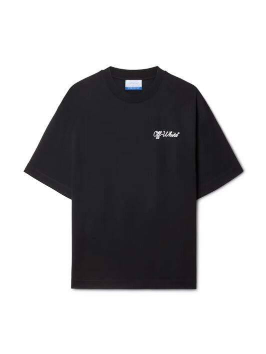 OFF WHITE Schwarzes Script T-Shirt SCHWARZ OMAA120C99JER00D