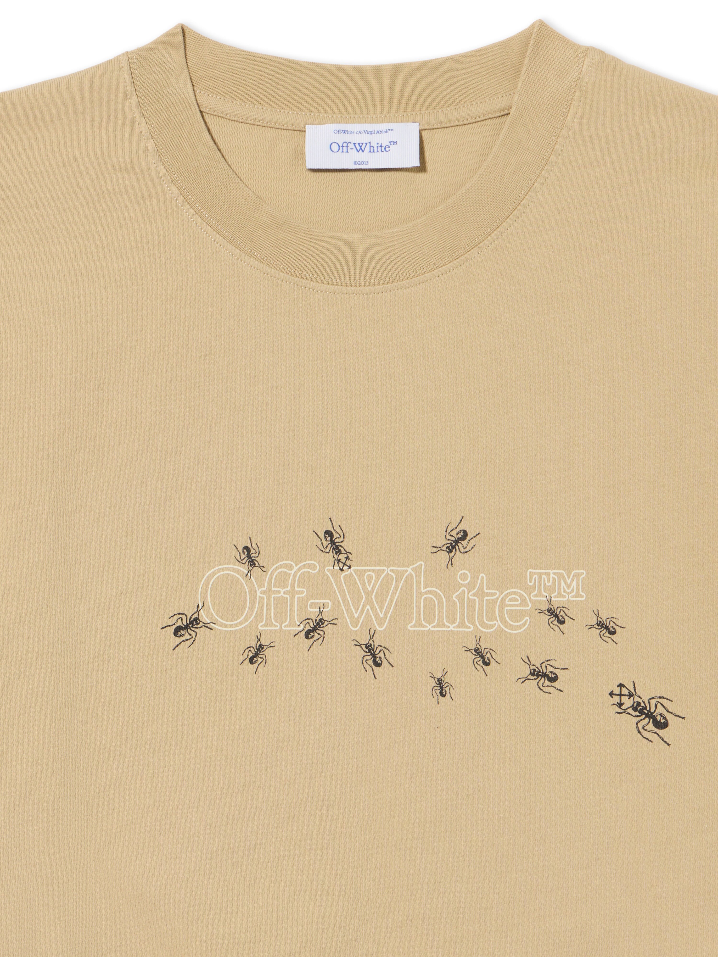 OFF WHITE Ants Arrow T-Shirt CREME BRULÉE - WHITE ASPARAGUS OMAA027S25JER00D