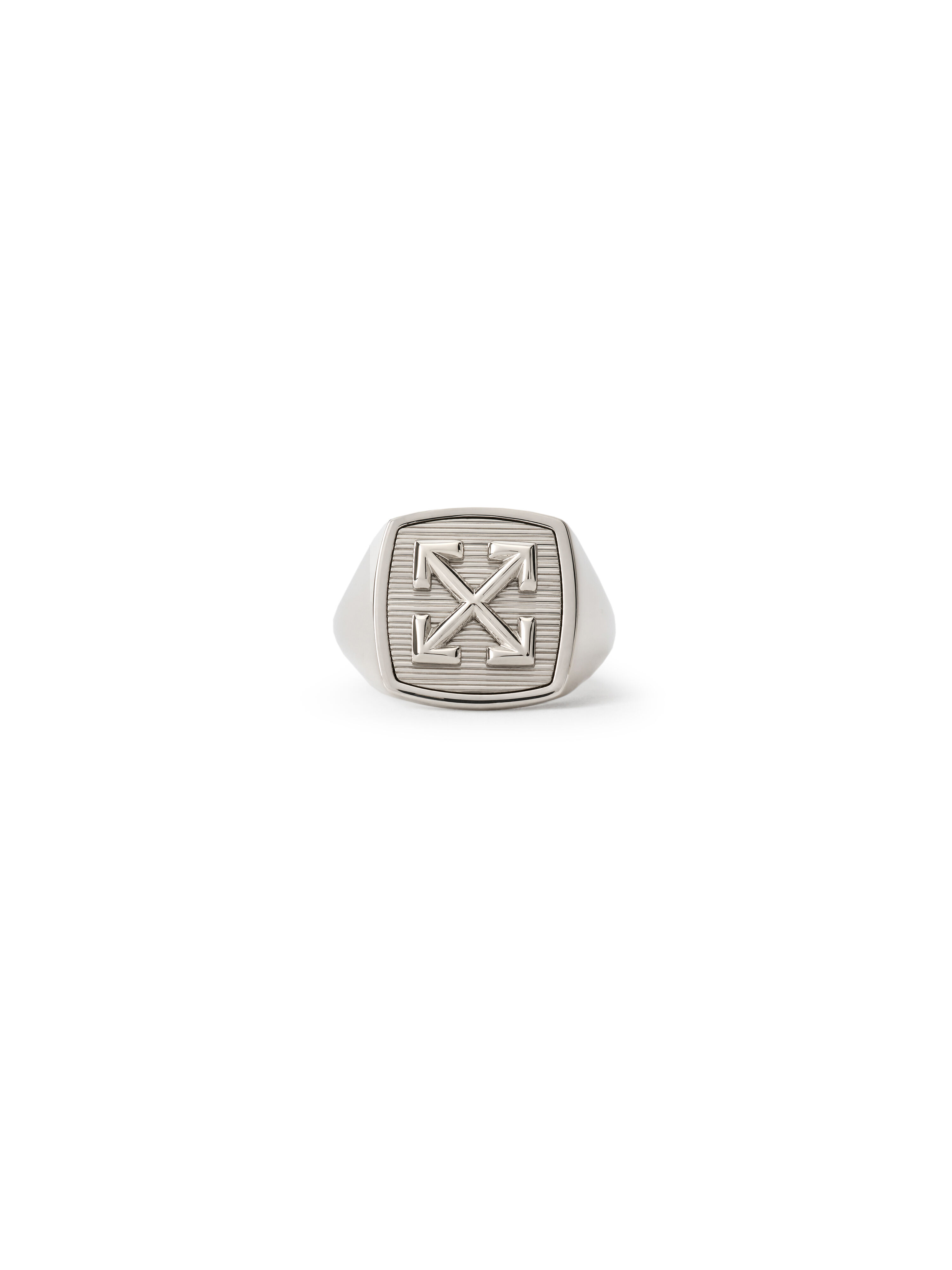 Arrow Textured Ring OFF WHITE Arrow Textured Ring SILVER OMOC07LC99MET001