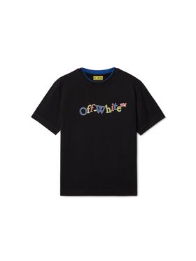 OFF WHITE Bookish Crazy Tee S/S BLACK OBAA012F24JER001