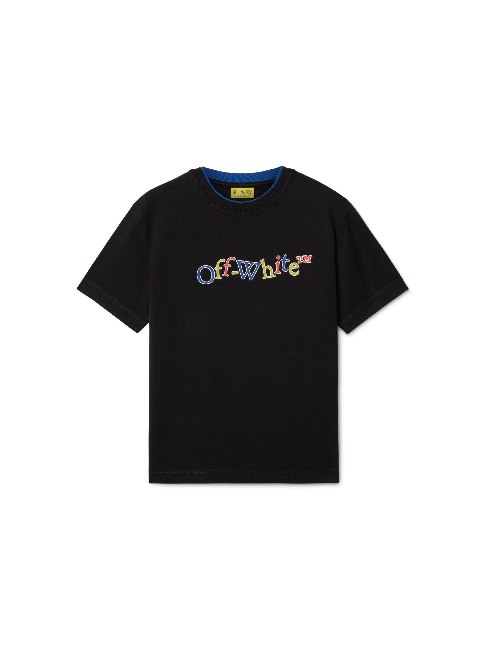 OFF WHITE Bookish Crazy Tee S/S BLACK OBAA012F24JER001