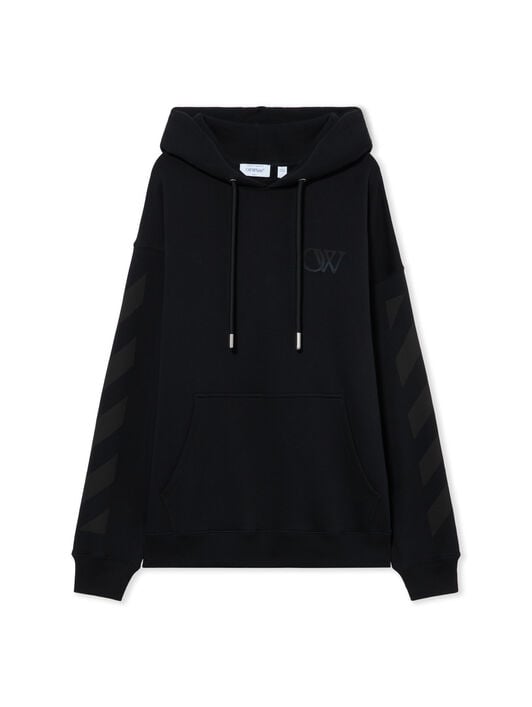 OFF WHITE Diagonal Skate Hoodie BLACK-BLACK 44MBB085G5F00F