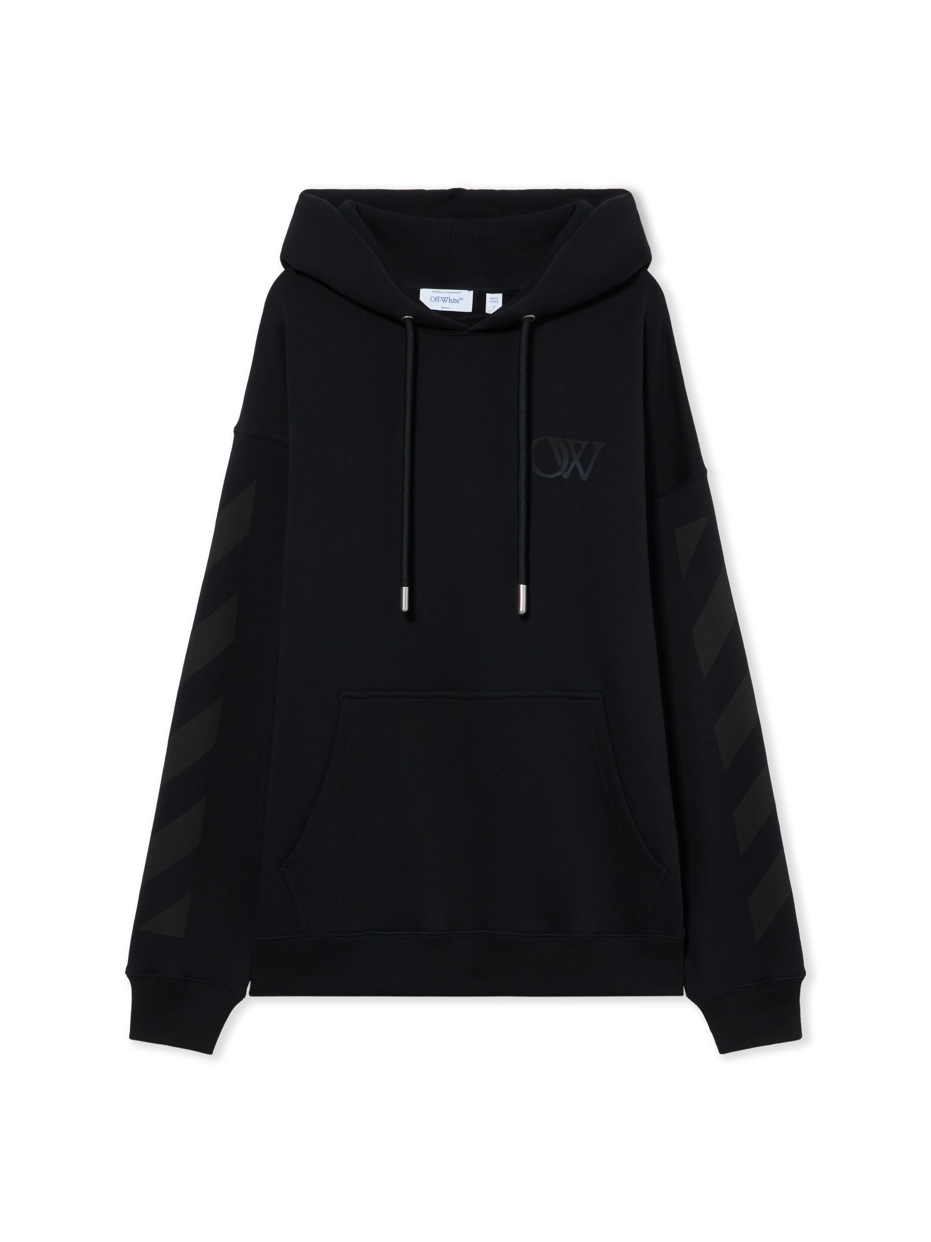OFF WHITE Diagonal Skate Hoodie BLACK-BLACK 44MBB085G5F00F