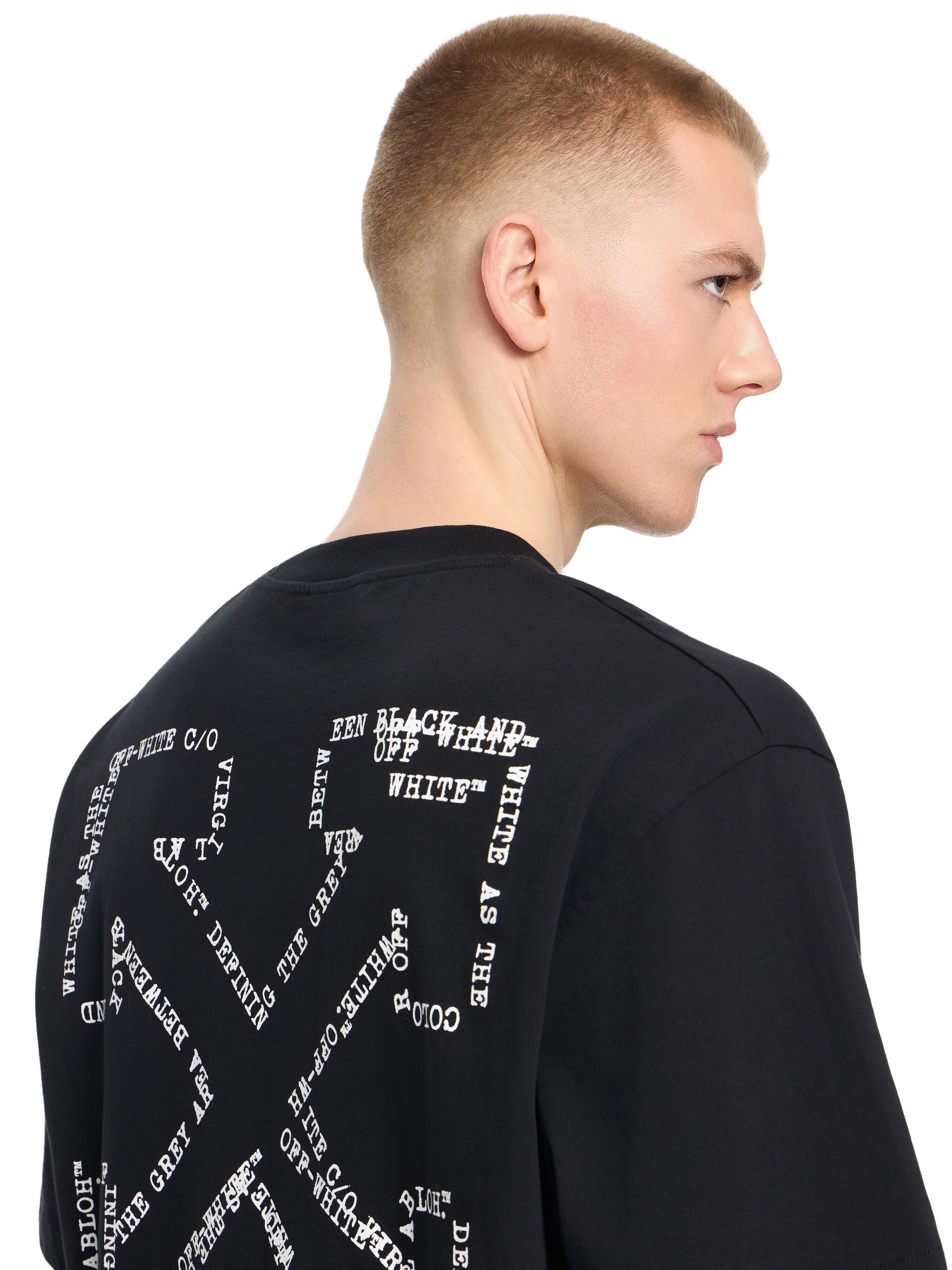 OFF WHITE Type Arrow Skate S/S Tee BLACK 44MAA120S26J00K