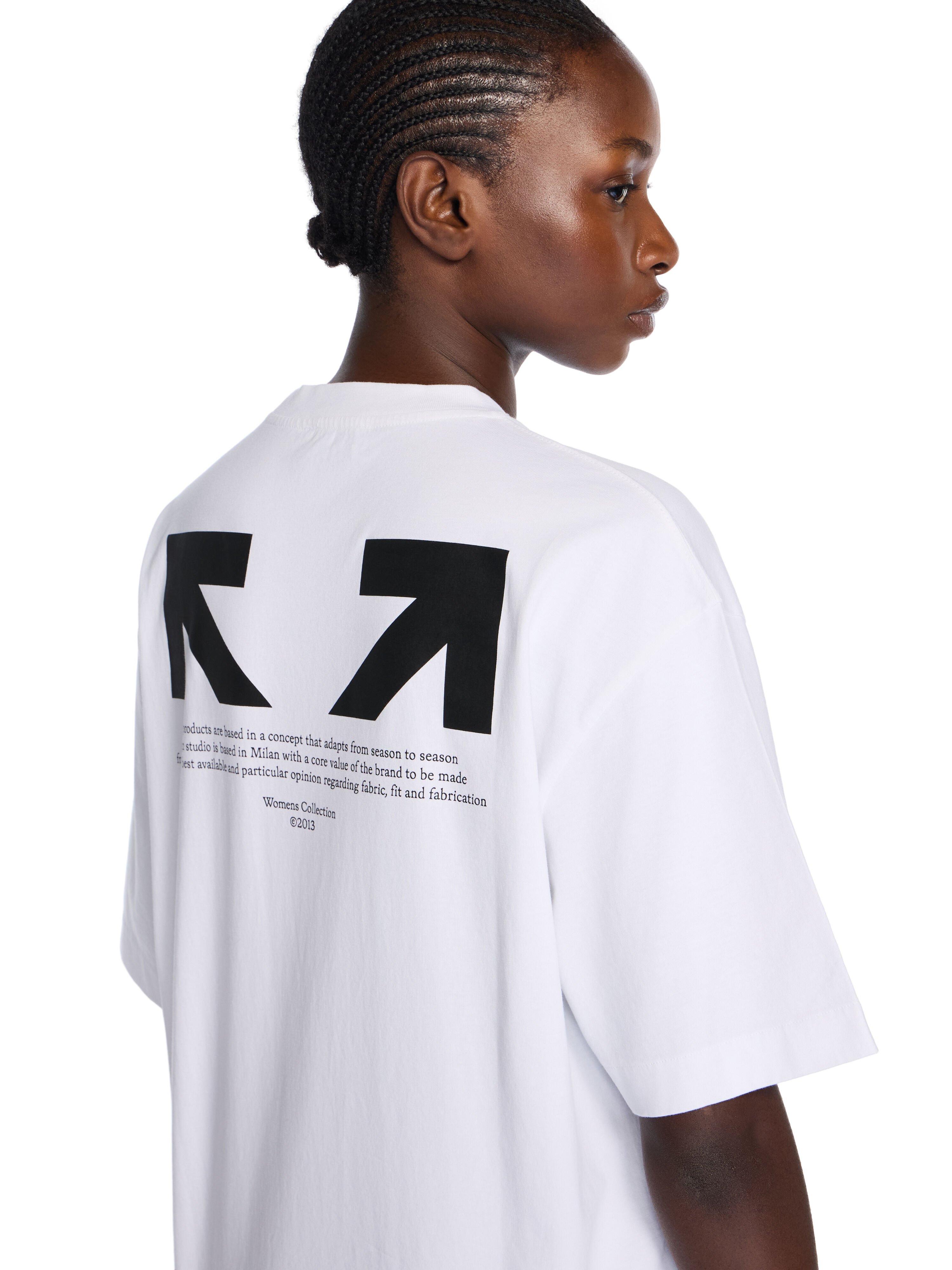 Half Arrow Skate Logo Tee OFF WHITE Half Arrow Skate Logo Tee WHITE - BLACK OWAA13FF25JER004