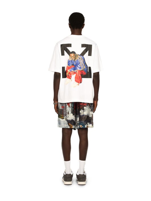 THINKMAN ARROW SKATE S/S TEE OFF WHITE THINKMAN ARROW SKATE S/S TEE WHITE - BLACK OMAA120F25JER008