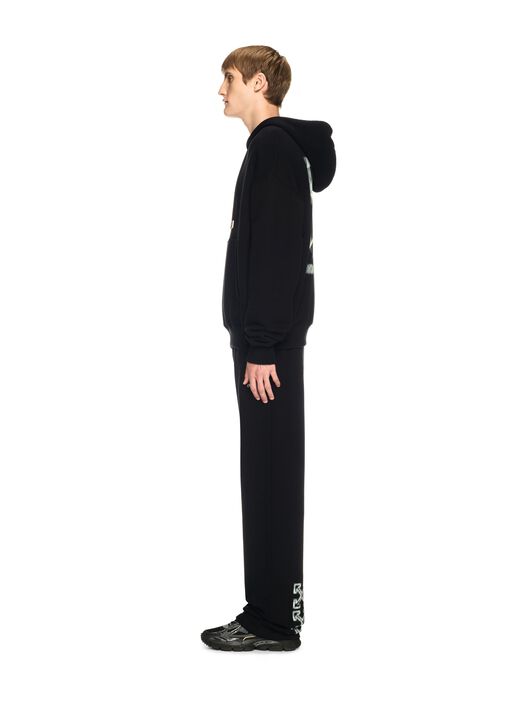 OFF WHITE Black Vibe Arrow Hoodie BLACK OMBB085S25FLE00L