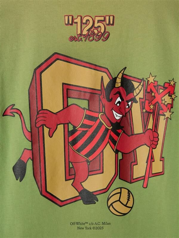 OFF WHITE Off-White™ C/O Ac Milan I Support T-Shirt GREEN OMAA027T25JER00U