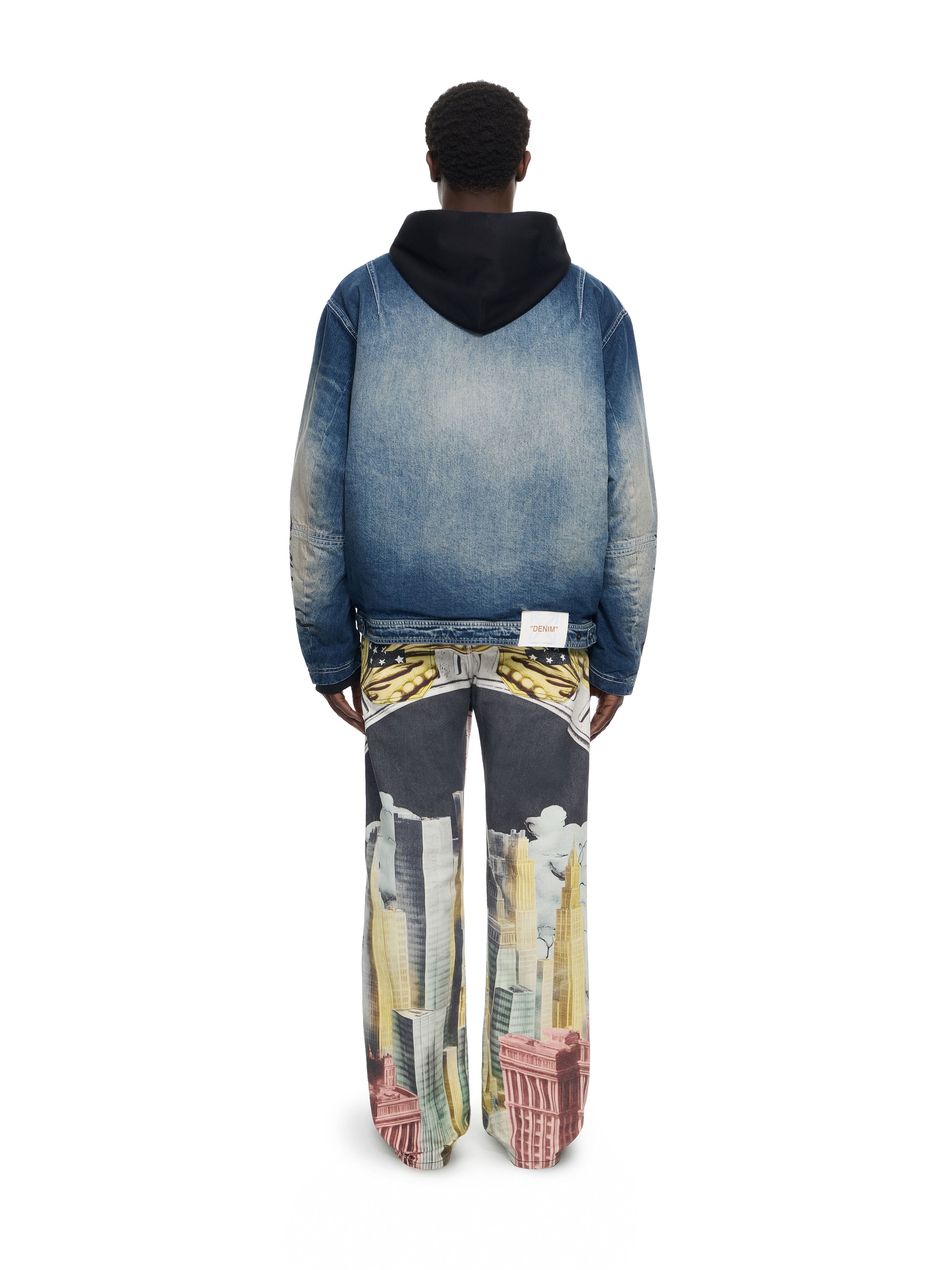 OFF WHITE Cherry Jers Hoodie Den Jkt HIGHLIGHTED MEDIUM 44MYE09MS26D001