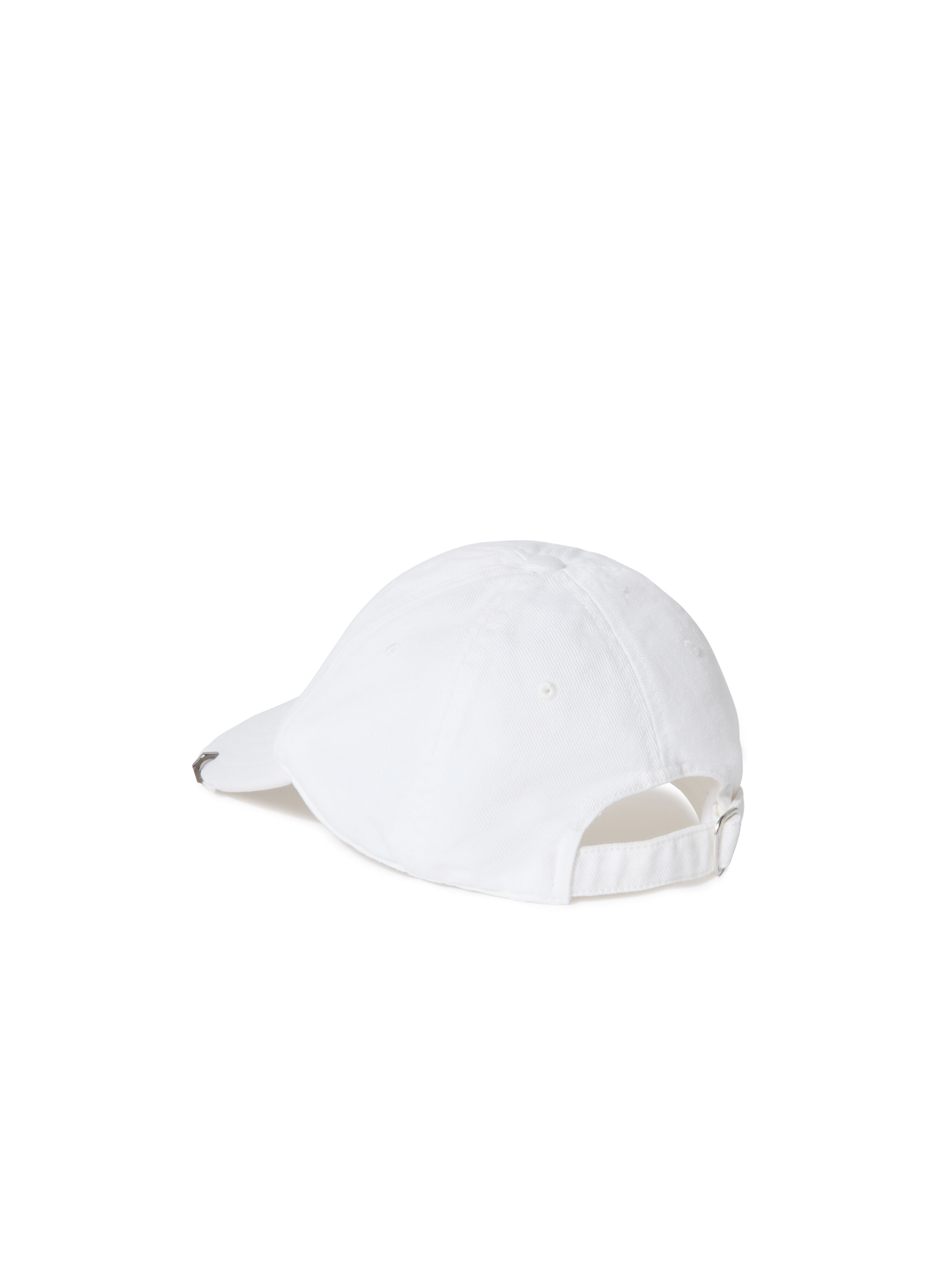 OFF WHITE Distressed Denim Baseball Cap White - Beige WHITE OWLA017S25DEN001