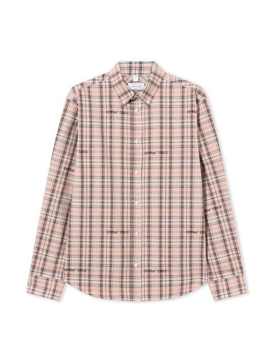 OFF WHITE Marker Check Flan Reg Shirt MAUVE MORN 44XGE04MS26F001