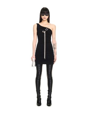 OFF WHITE VI CREPE BLING SL MINI DRESS BLACK OWDB50CF24JER001