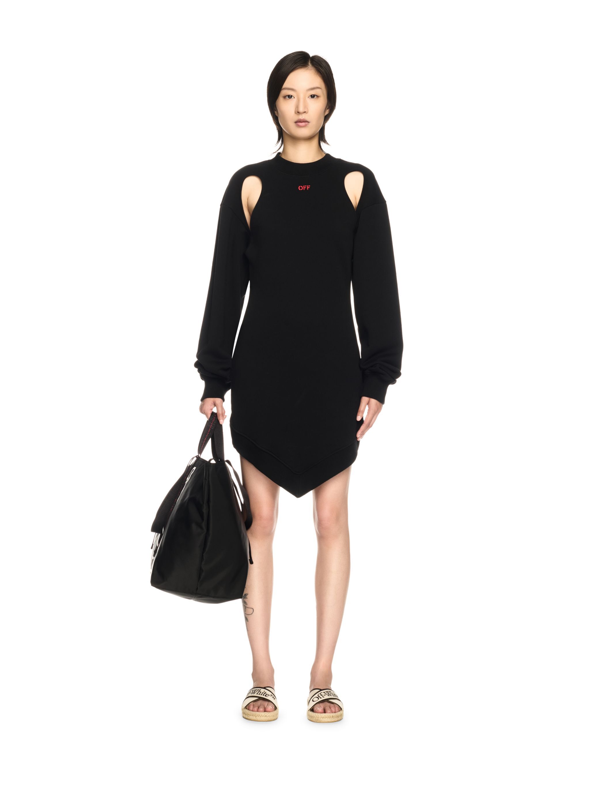 OFF WHITE Black Stamp Bandana Dress BLACK OWDF001S25FLE001