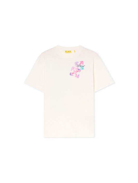 OFF WHITE Arrow Watercolor Logo T-Shirt WHITE - MULTICOLOR OGAA001F25JER003