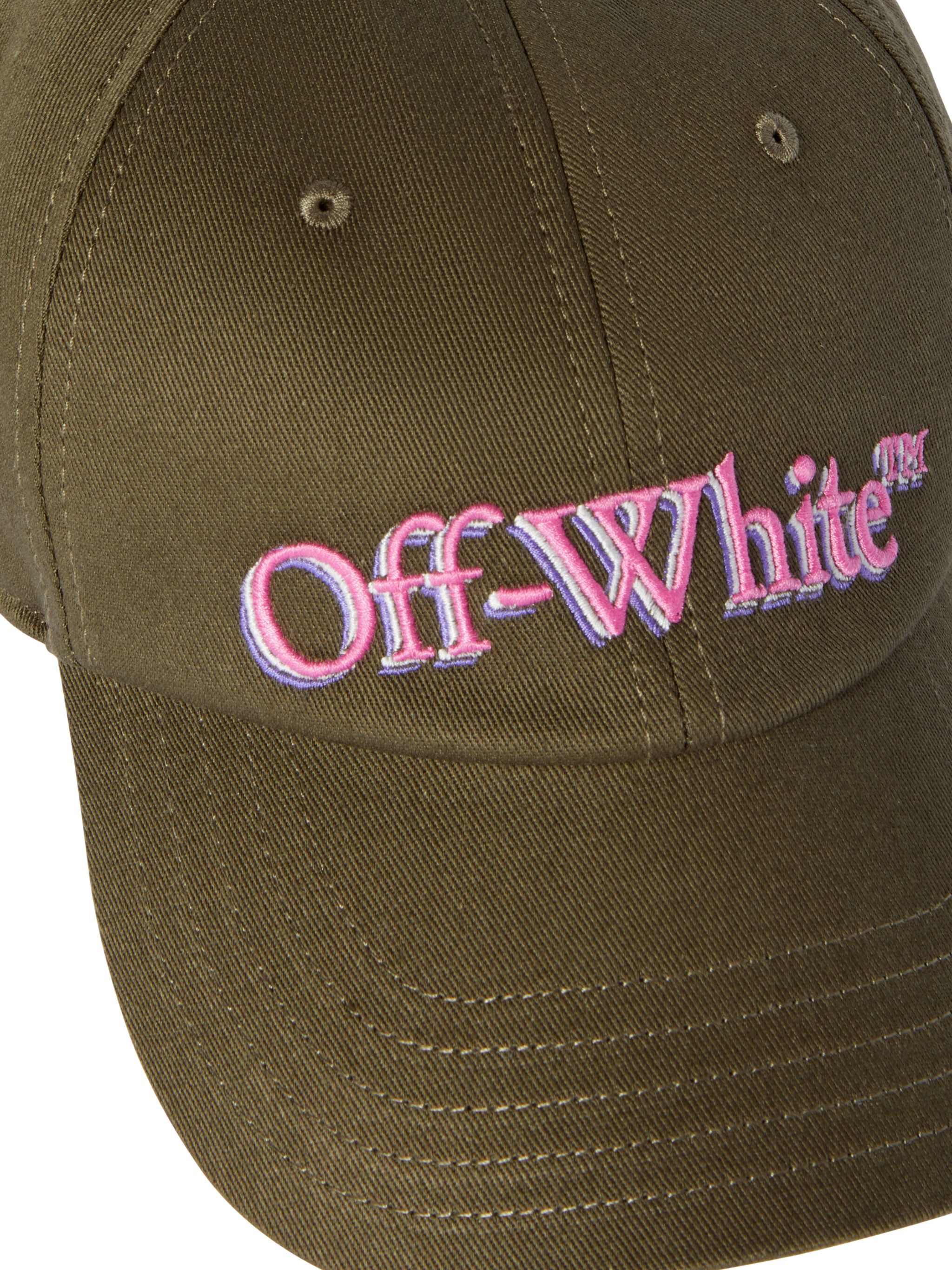 OFF WHITE Green Bookish Shadow Baseball Cap GREEN OWLA017S25FAB006