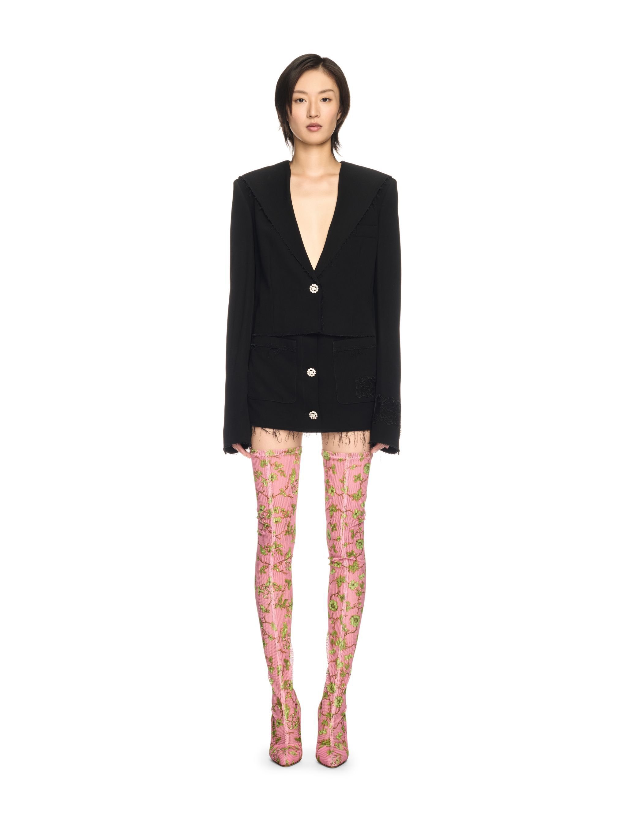 OFF WHITE Crystal Printed Mesh Cuissard PINK OWIE043F24MAT003
