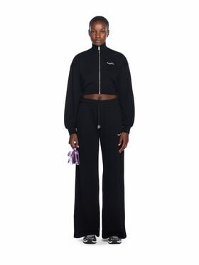 OFF WHITE Arrow Glass Flower Crop Jacket BLACK - WHITE OWBE006F25FLE002