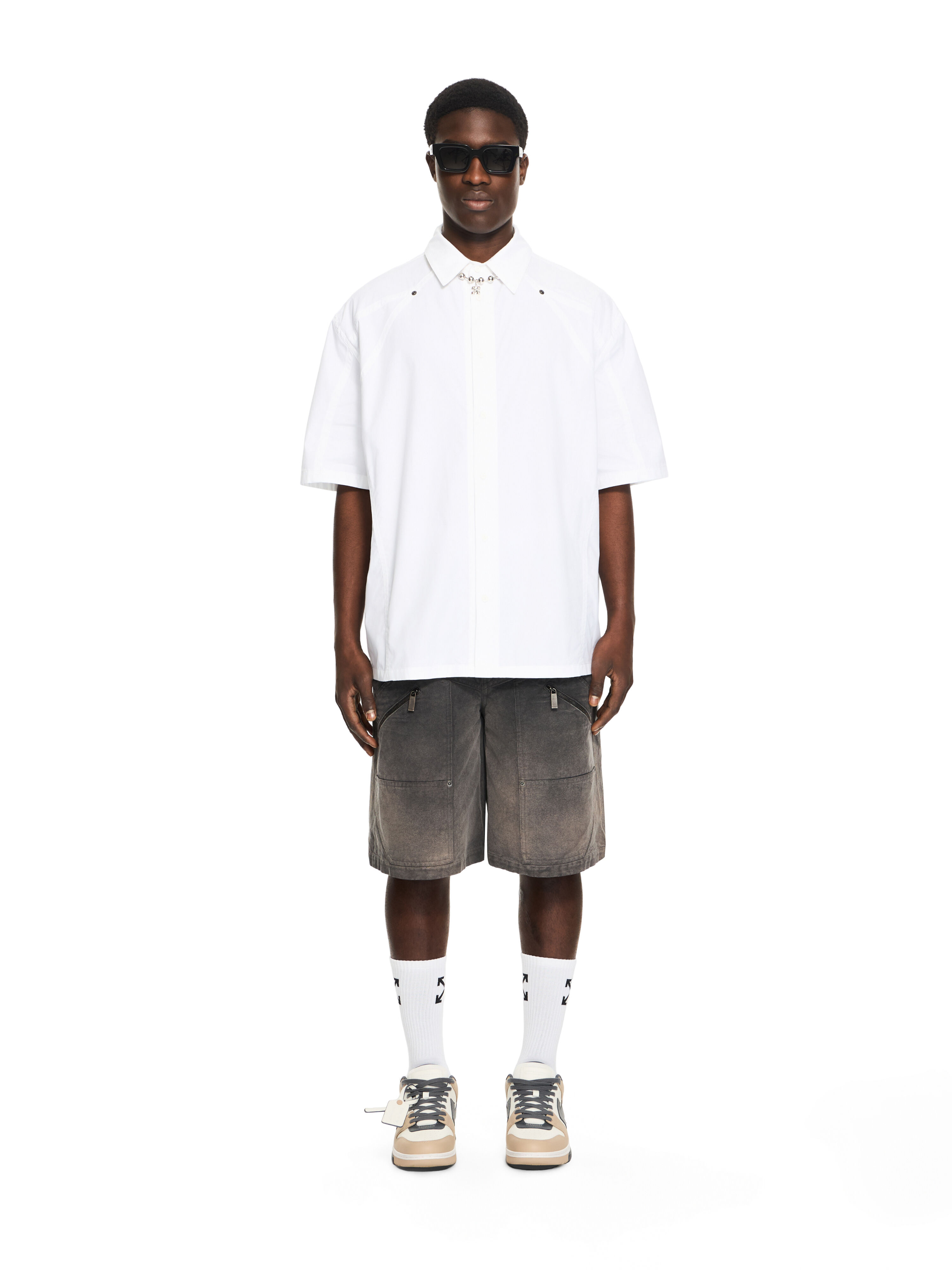OFF WHITE OWR Sporty Bowling Shirt WHITE 44XGG01IS26F002