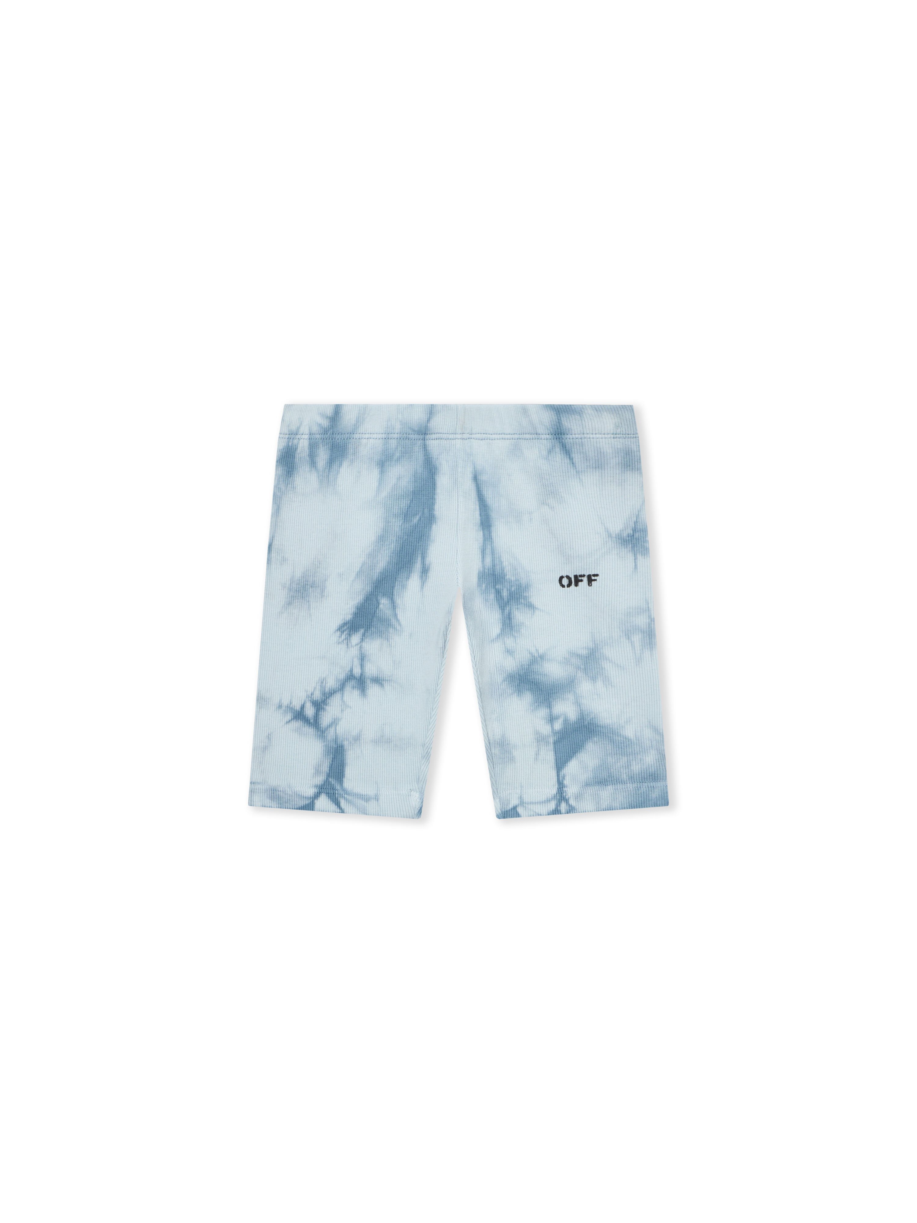 OFF WHITE Off Stamp Tie Dye Rib Short DUSTY BLUE 44GCD002S26J001