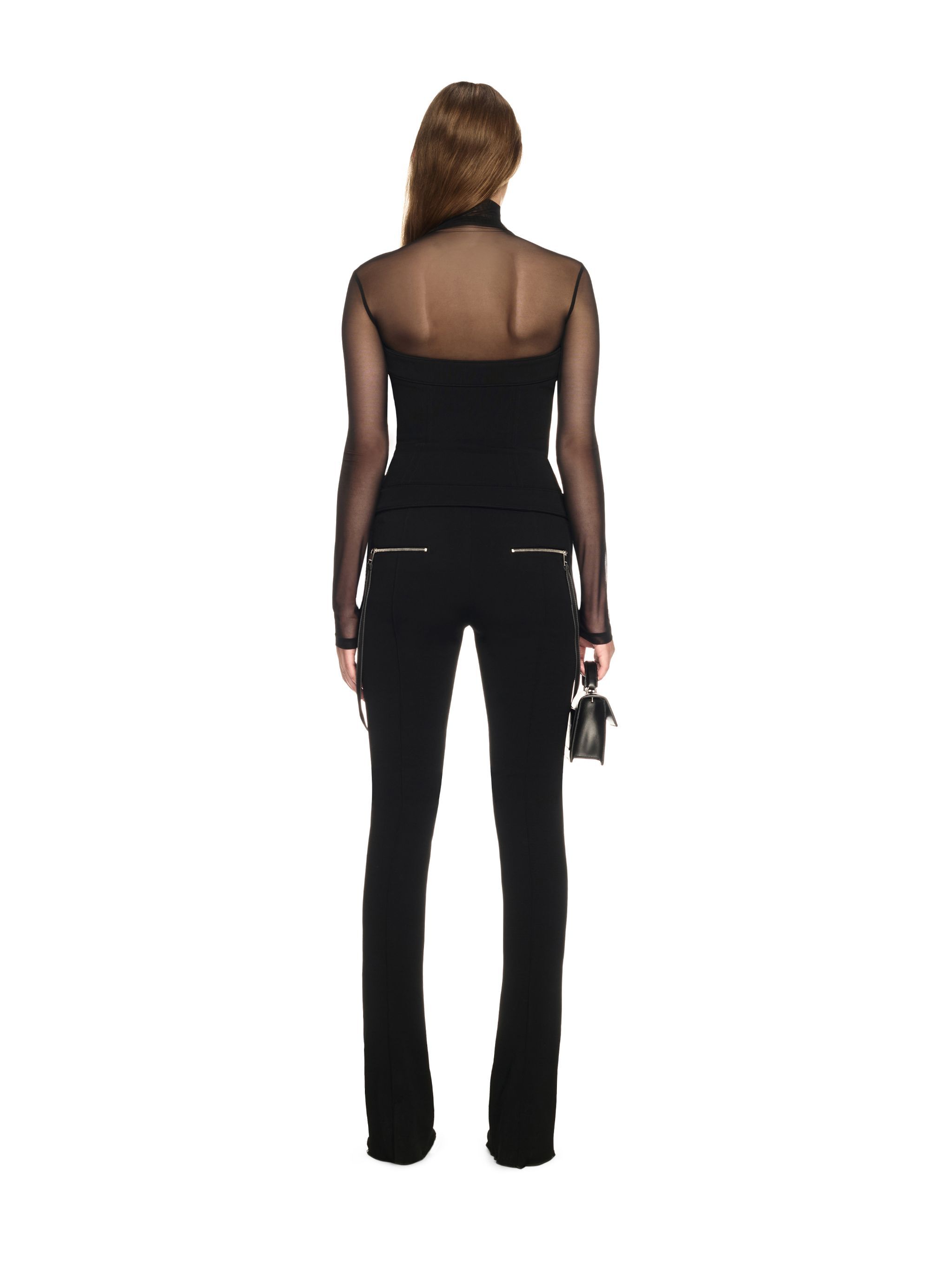 OFF WHITE Black Britney Zip Pants BLACK OWCA18CS25JER002