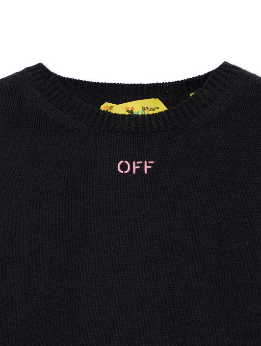 Off Diag Arrow Knit Crewneck Sweater OFF WHITE Off Diag Arrow Knit Crewneck Sweater BLACK 44GHE002F26K001